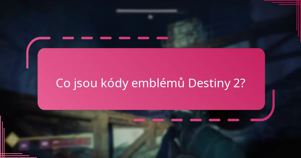 Jaké exkluzivní designy jsou k dispozici pro kódy emblémů Destiny 2?