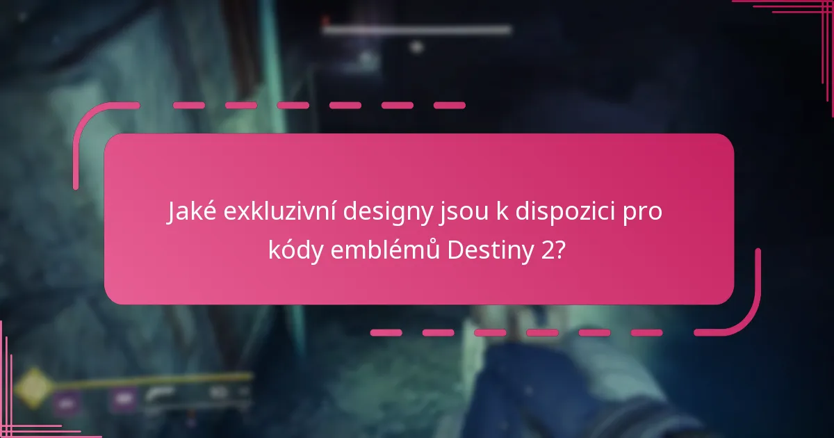 Jaký je proces uplatnění kódů emblémů Destiny 2?